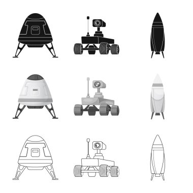 Mars ve uzay sembolü yalıtılmış nesne. Mars ve gezegen hisse senedi simgesi web için set.