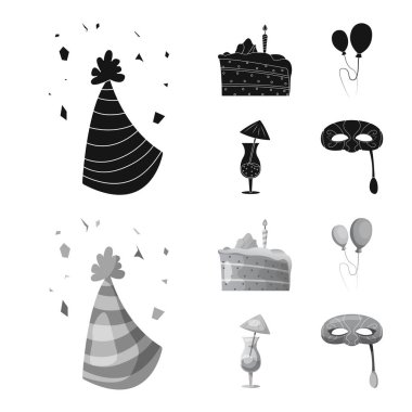 Parti ve Doğum günü simge vektör tasarımı. Parti ve kutlama hisse senedi simgesi için web topluluğu.
