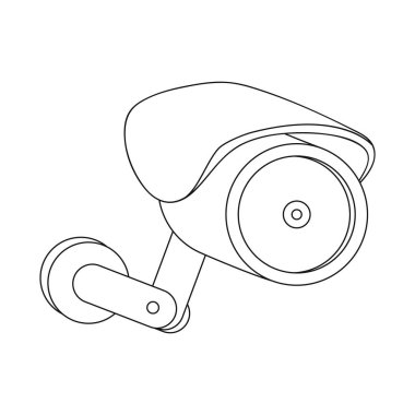 Cctv ve kamera logo vektör tasarımı. Web için cctv ve sistem hisse senedi simgesi kümesi.