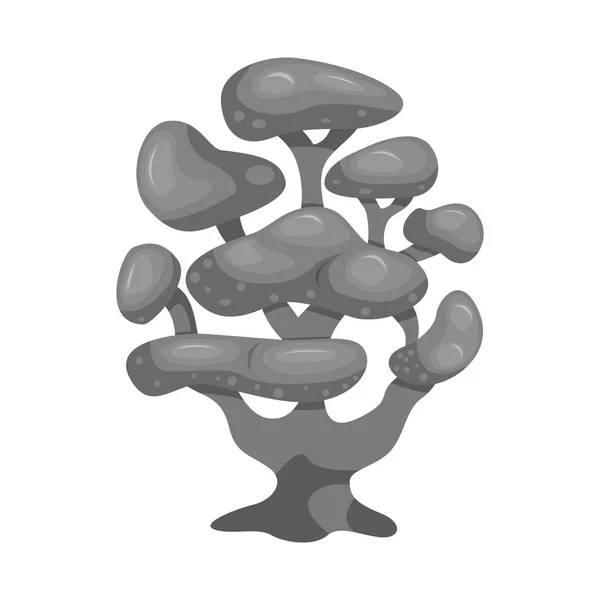 Isoliertes Objekt von Baum und Natur-Ikone. Set aus Baum- und Kronensymbol für das Netz. — Stockvektor