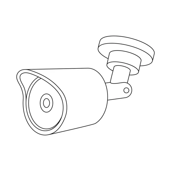 Isoliertes Objekt von cctv und Kamera-Symbol. Set von cctv und System Stock Vector Illustration. — Stockvektor