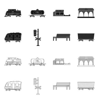 Tren ve İstasyonu simge vektör tasarımı. Tren ve bilet hisse senedi simgesi için web topluluğu.