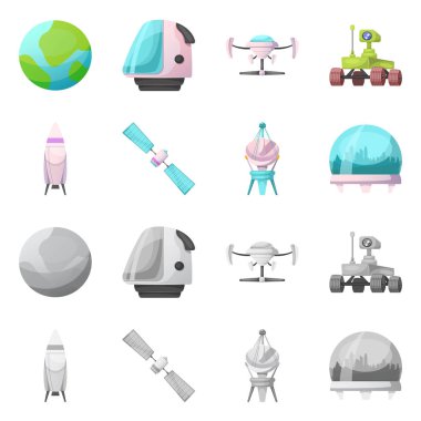 Mars ve uzay sembolü yalıtılmış nesne. Mars ve gezegen hisse senedi simgesi web için set.