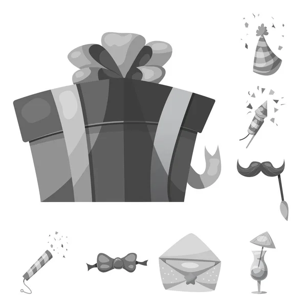 Ilustración vectorial del icono de fiesta y cumpleaños. Colección de fiesta y celebración vector de stock ilustración . — Archivo Imágenes Vectoriales