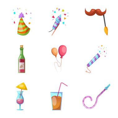 Parti ve Doğum işareti yalıtılmış nesne. Parti ve kutlama hisse senedi simgesi için web topluluğu.