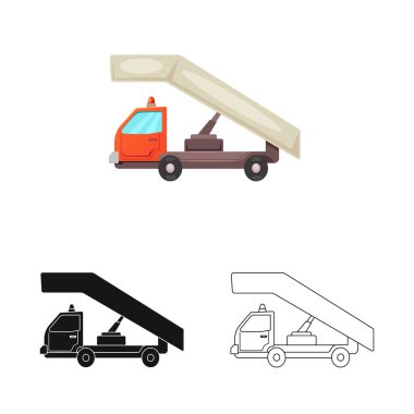 Havaalanı ve uçak simge vektör Illustration. Havaalanı ve uçak hisse senedi vektör çizim topluluğu.