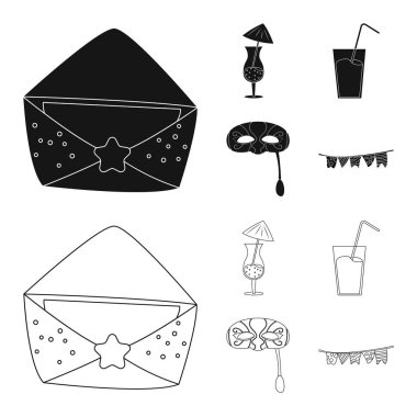 Yalıtılmış nesne parti ve Doğum günü kutsal kişilerin resmi. Parti ve kutlama hisse senedi vektör çizim topluluğu.