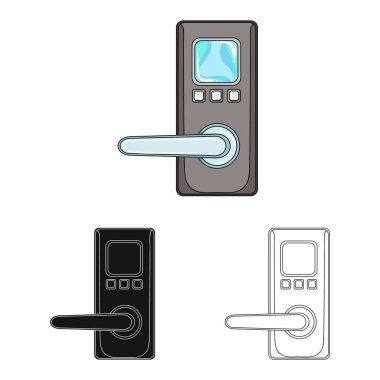 Vektör çizim cctv ve kamera simgesi. Cctv ve sistem stok vektör çizim seti.