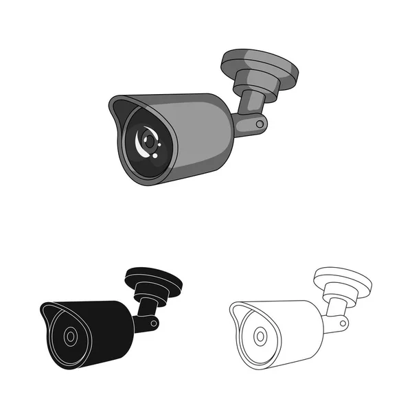 Objeto aislado de cctv e icono de la cámara. Conjunto de cctv y sistema de stock símbolo para web . — Vector de stock