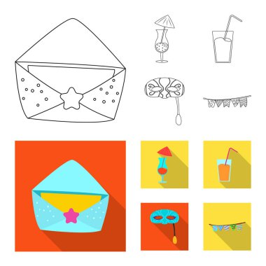 Parti ve Doğum günü logosu yalıtılmış nesne. Parti ve kutlama hisse senedi vektör çizim topluluğu.