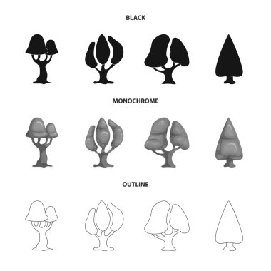 Ağaç ve doğa simgesi yalıtılmış nesne. Ağaç ve taç hisse senedi simgesi için web topluluğu.