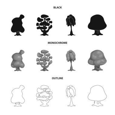 Ağaç ve doğa logo vektör Illustration. Ağaç ve taç hisse senedi simgesi için web topluluğu.