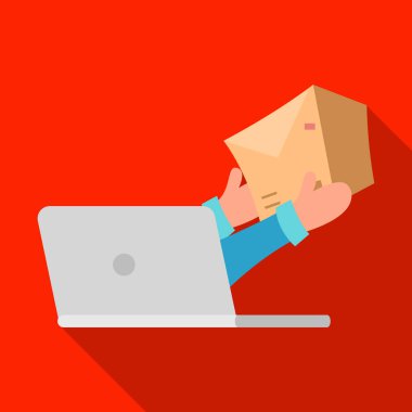 Mal ve kargo işareti vektör Illustration. Ürünler ve ambar hisse senedi simgesi için web topluluğu.