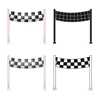 Araba ve ralli sembolü yalıtılmış nesne. Araba ve yarış hisse senedi vektör çizim topluluğu.