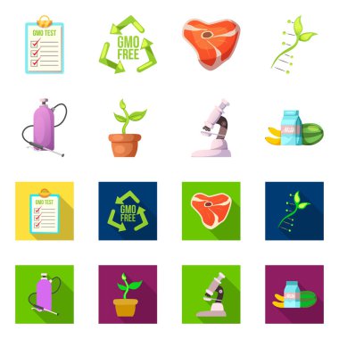 Vektör çizim ve sembolü. Ve hisse senedi için vektör simge kümesi.