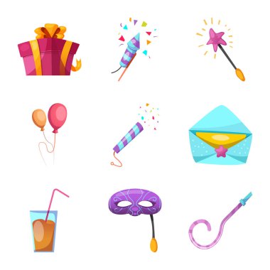 Parti ve Doğum işareti yalıtılmış nesne. Parti ve kutlama hisse senedi simgesi için web topluluğu.