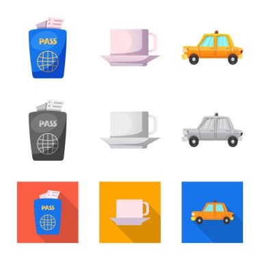 Havaalanı ve uçak sembolü yalıtılmış nesne. Havaalanı ve uçak hisse senedi simgesi için web topluluğu.