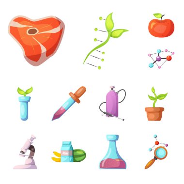 İzole nesnesini ve sembolü. Ve hisse senedi için vektör simge kümesi.