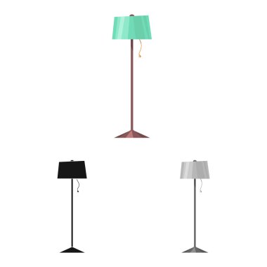 Mobilya ve daire logo yalıtılmış nesne. Koleksiyon Mobilya ve ev hisse senedi vektör çizim.