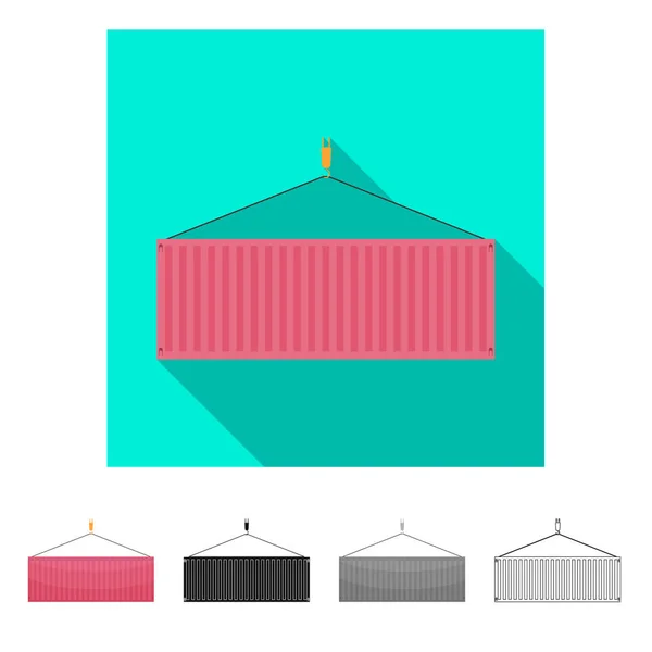 Векторный дизайн товаров и логотипа груза. Комплект товаров и значок вектора склада на складе . — стоковый вектор
