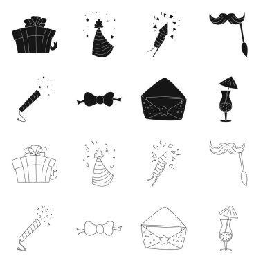 Parti ve Doğum günü simge vektör tasarımı. Parti ve kutlama hisse senedi simgesi için web topluluğu.