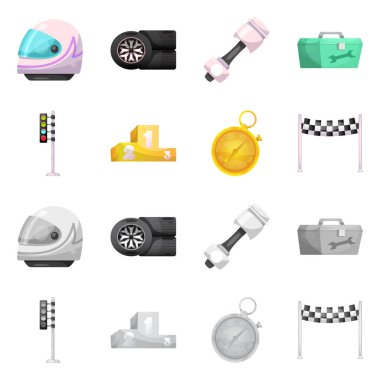 Bir araba ve ralli işaret tasarım vektör. Araba ve yarış hisse senedi simgesi için web topluluğu.