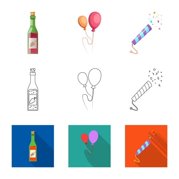 Illustration vectorielle de fête et signe d'anniversaire. Collection de fête et de célébration illustration vectorielle de stock . — Image vectorielle