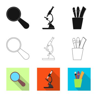 Eğitim ve işaret öğrenme yalıtılmış nesne. Eğitim ve okul hisse senedi vektör çizim.