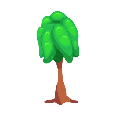 Ağaç ve doğa logo vektör tasarımı. Hisse senedi için ağaç ve taç vektör simge kümesi.