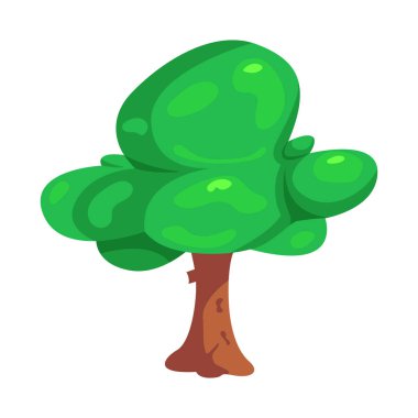 Ağaç ve doğa işareti vektör Illustration. Ağaç ve taç hisse senedi vektör çizim topluluğu.