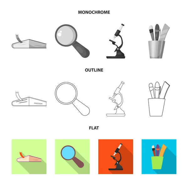 Illustration vectorielle de l'icône d'éducation et d'apprentissage. Ensemble de l'éducation et du stock scolaire symbole pour le web . — Image vectorielle