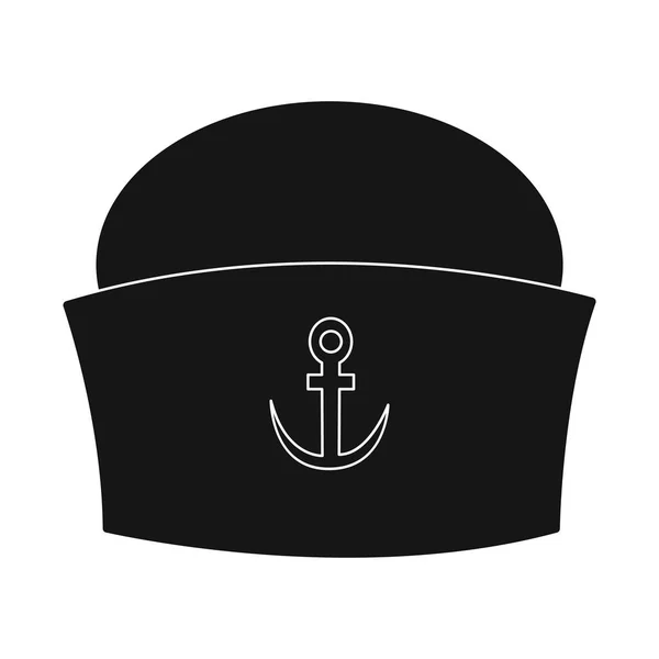 모자와 모자 상징의 고립 된 개체입니다. 헤드 기어와 액세서리 재고 벡터 일러스트 레이 션의 설정. — 스톡 벡터