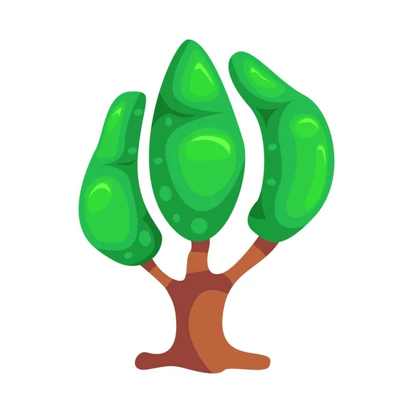 Vectorillustratie van structuur en natuur logo. Set van boom en kroon aandelensymbool voor web. — Stockvector