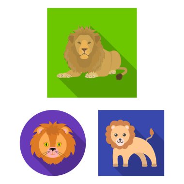 Hayvan ve orman simgesi yalıtılmış nesne. Web için hayvan ve komik hisse senedi simgesi kümesi.