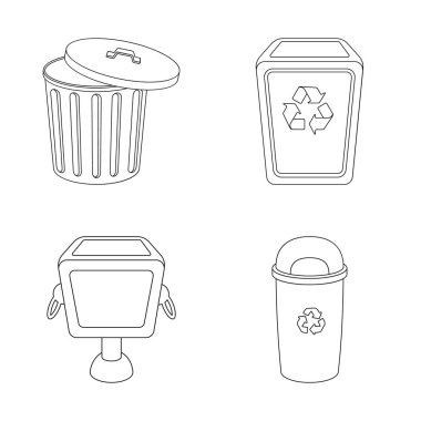 Urn ve simge vektör çizimi. Urn ve hisse senedi vektör çizim.