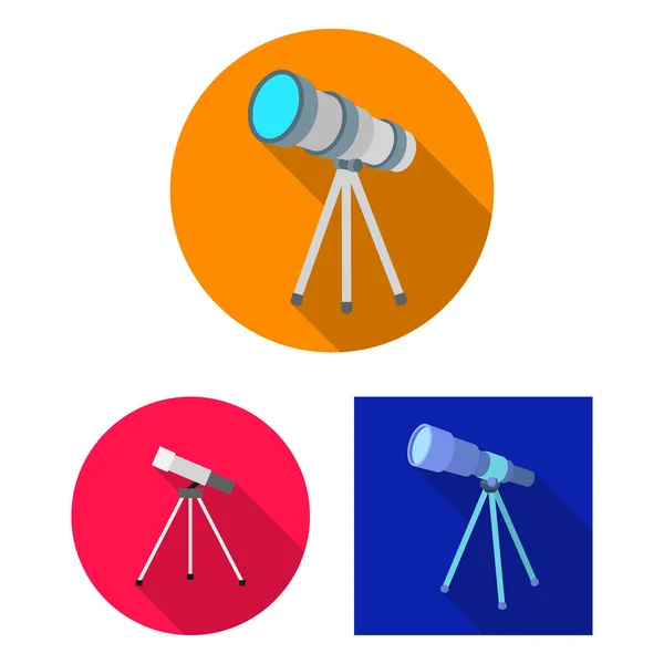Illustration vectorielle du signe télescope et jumelles. Collection de télescope et icône vectorielle d'histoire pour stock . — Image vectorielle