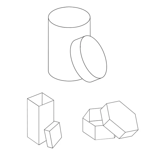 Diseño vectorial y símbolo. Conjunto de e ilustración de vector de stock de cartón . — Archivo Imágenes Vectoriales