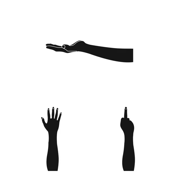 Векторный дизайн анимационного и большого пальцев. Набор анимационных и жестикуляционных векторных иллюстраций . — стоковый вектор