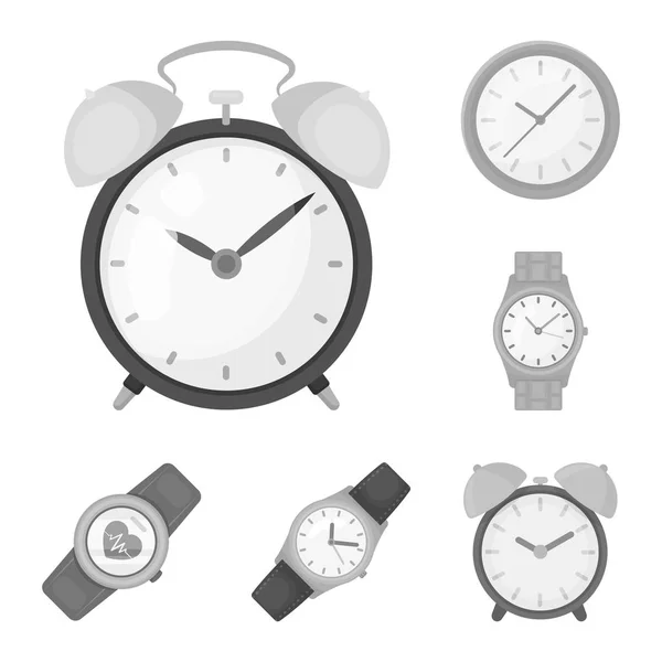 Diseño vectorial del tiempo y el signo de hora. Colección de ilustración de vector de tiempo y stock de negocio . — Archivo Imágenes Vectoriales