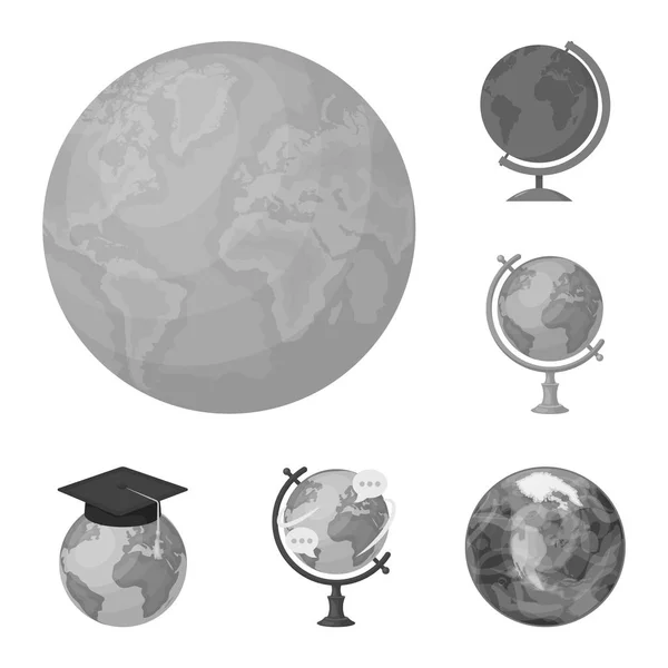 Projekt Wektor Znak Świata Świata Kolekcja Glob Ziemi Wektor Ikona — Wektor stockowy