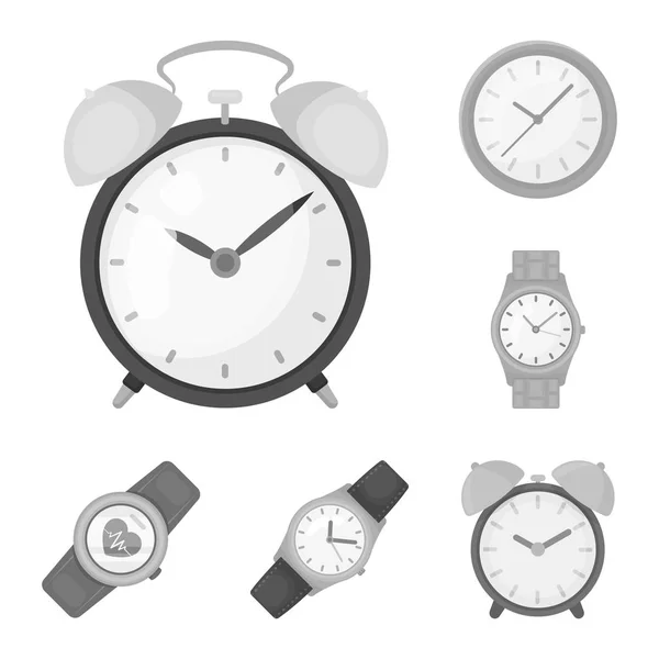 Projeto vetorial de sinal de hora e hora. Coleção de tempo e ilustração do vetor de estoque de negócios . — Vetor de Stock