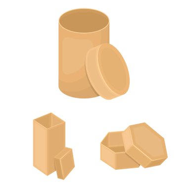 İzole nesnesini ve sembolü. Dizi ve web için karton hisse senedi simgesi.