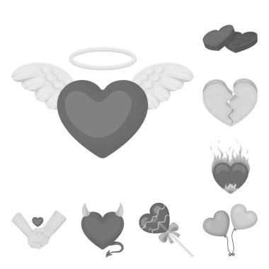 Soyut ve şekil sembolü yalıtılmış nesne. Web için Özet ve aşk hisse senedi simgesi kümesi.