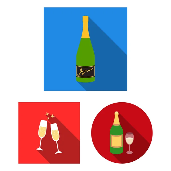 Diseño vectorial de corcho y nuevo logotipo. Conjunto de ilustración de vectores de corcho y vino . — Archivo Imágenes Vectoriales