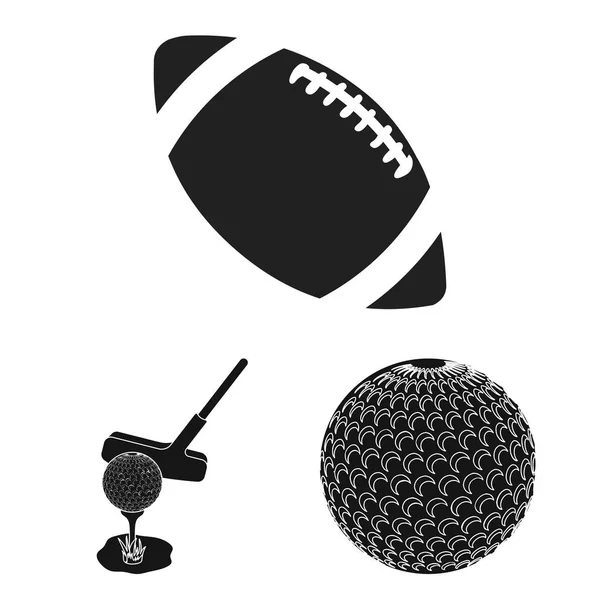 Vector design of ball and soccer symbol. Collection of ball and basketball vector icon for stock. — Stock Vector