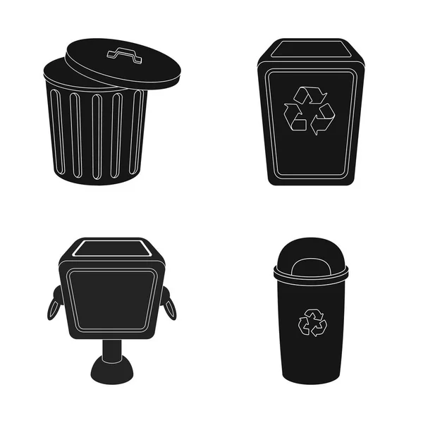 Ilustración vectorial de urna y logotipo. Conjunto de urna y vector de stock ilustración . — Vector de stock
