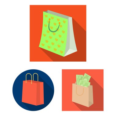 Paket ve gıda logo vektör Illustration. Web paketi ve kutu hisse senedi simgesi topluluğu.