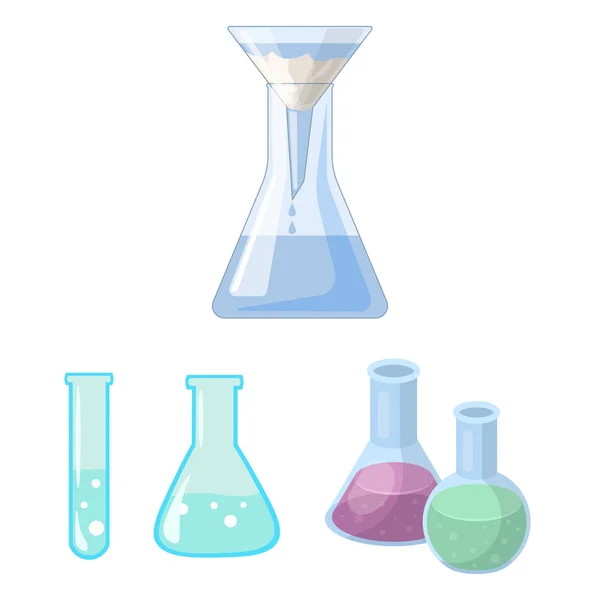 Objeto isolado de frasco e ícone de laboratório. Coleta do frasco e equipamento ilustração vetorial de estoque . —  Vetores de Stock