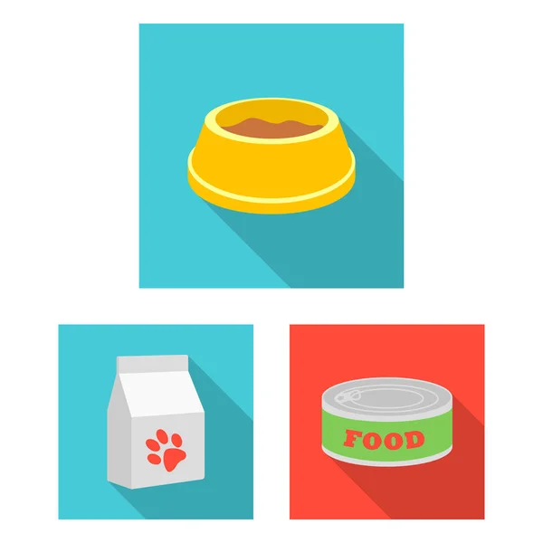 Vektorillustration av mat och tin symbol. Insamling av mat och flaska aktiesymbol för webben. — Stock vektor