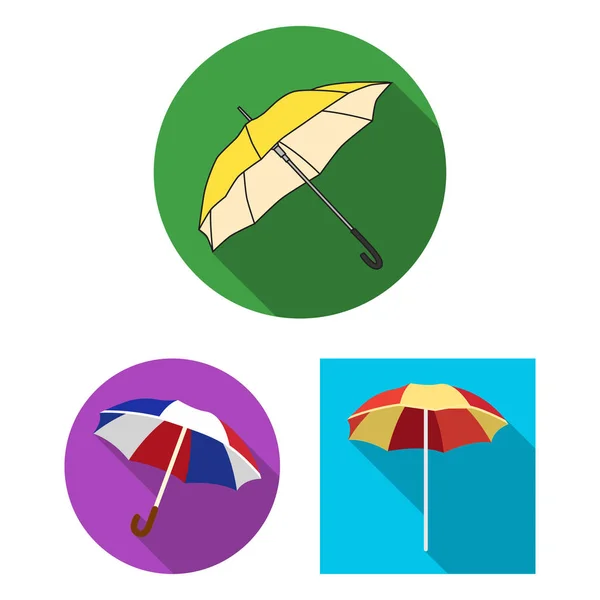 Isolated object of umbrella and cloud icon. Collection of umbrella and rain stock symbol for web. — Stock Vector